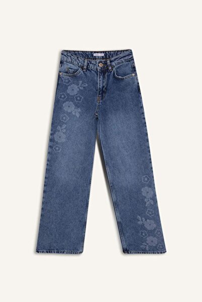 DeFacto Girl's Straight Wide Jeans G7740A826Sp