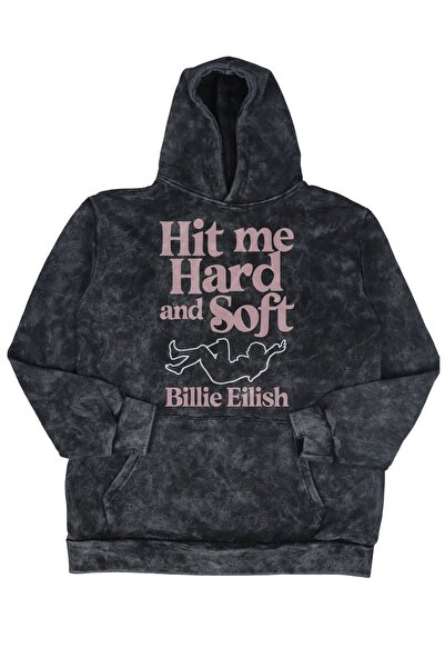 Fuddy Moda Hanorac unisex cu glugă, cu imprimeu „Hit Me Hard And Soft”, lavab...