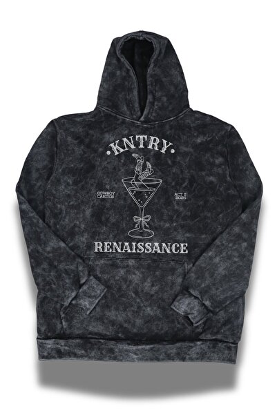 Fuddy Moda Unisex Kntry Renaissance Štampano Sa kapuljačom isprana majica, Ov...