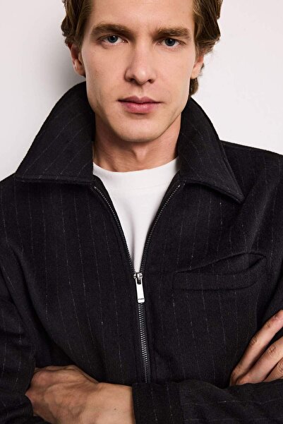 DeFacto Lined Zippered Wool Coat F7752Ax26Sp