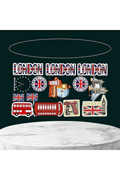 Limitless Design London Themed Sticker Set – London England Vintage Travel St...
