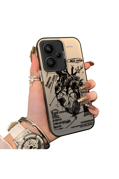 ucuc Xiaomi Redmi Note 13 Pro Plus+ 5G Uyumlu Silikon Kenar Sert Arka Anti Dü...