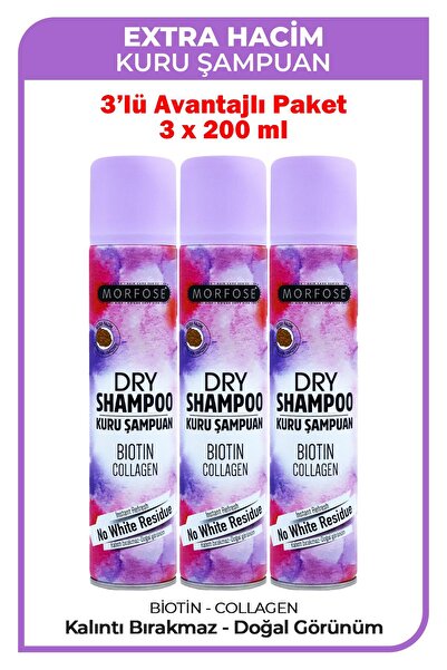 Morfose Kuru Şampuan Extra Hacim 200 ml 3 Adet