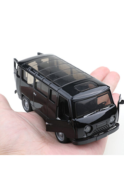 Choice سيارة فان كلاسيكية سوداء (مغلفة) بمقياس 1/36، طراز UAZ-452 بثلاثة أبوا...