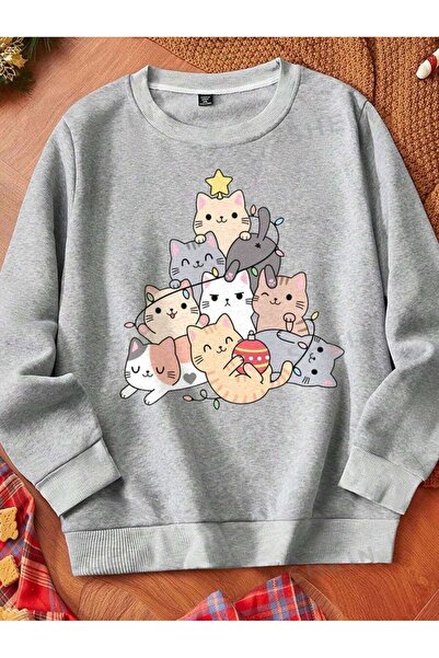 Kids سترة دوكوز كات مطبوع الشتوية للأطفال باللون الرمادي