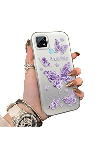 ucuc حافظة من السيليكون المتوافقة مع هاتف Realme C21 ذات حافة صلبة ومضادة للس...