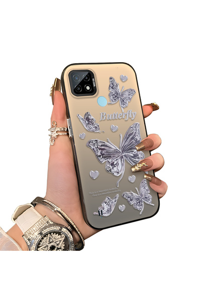 ucuc حافظة من السيليكون المتوافقة مع هاتف Realme C21 ذات حافة صلبة ومضادة للس...