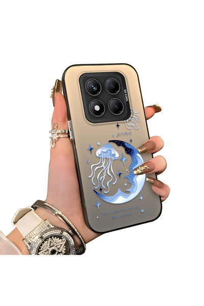 ucuc Xiaomi Redmi Note 14 Pro 4G Uyumlu Silikon Kenar Sert Arka Anti Düşme Kı...