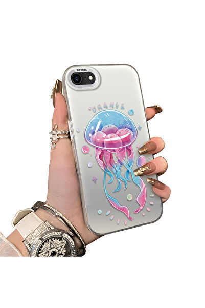 ucuc iPhone 7/8/Se 2020 2022 Compatible Silicone Edge Hard Back Anti Fall Cas...