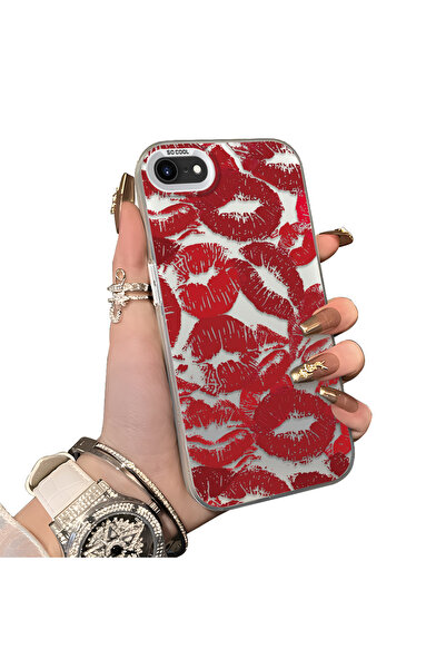 ucuc iPhone 7/8/Se 2020 2022 Compatible Silicone Edge Hard Back Anti Fall Lip...