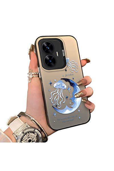 ucuc حافظة سيليكون متوافقة مع هاتف Realme C55 ذات حافة صلبة ومضادة للسقوط بنم...