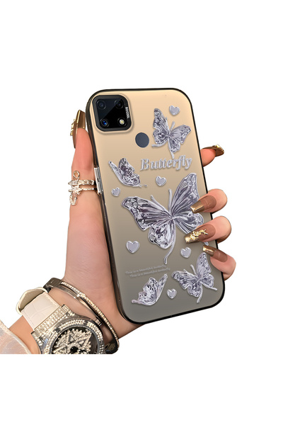 ucuc حافظة من السيليكون المتوافقة مع هاتف Realme C25 ذات حافة صلبة ومضادة للس...