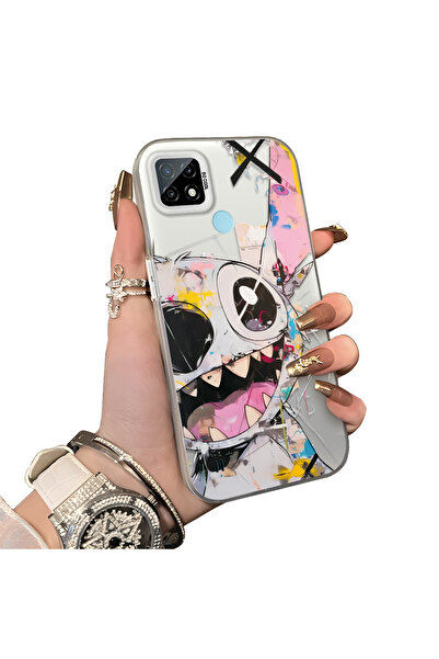 ucuc حافظة من السيليكون المتوافقة مع هاتف Realme C21 ذات حافة صلبة ومضادة للس...