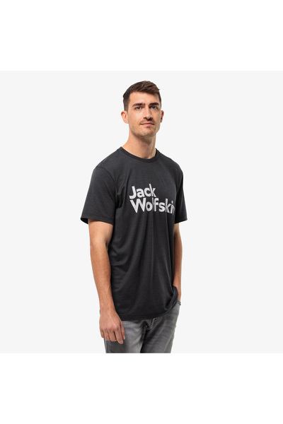Jack Wolfskin Brand Erkek Siyah Günlük T-Shirt