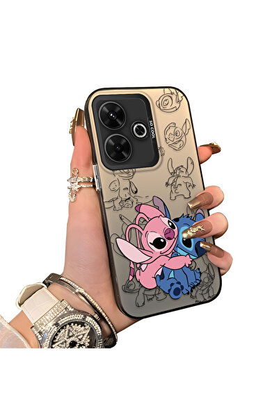 ucuc حافظة مزخرفة بنمط ستيتش متوافقة مع هاتف Xiaomi Redmi 13X، مصنوعة من السي...