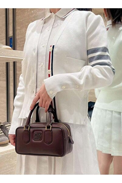 Generic Arcadie Leather Crossbody Hobo Handbag Women Camera With Top Handle