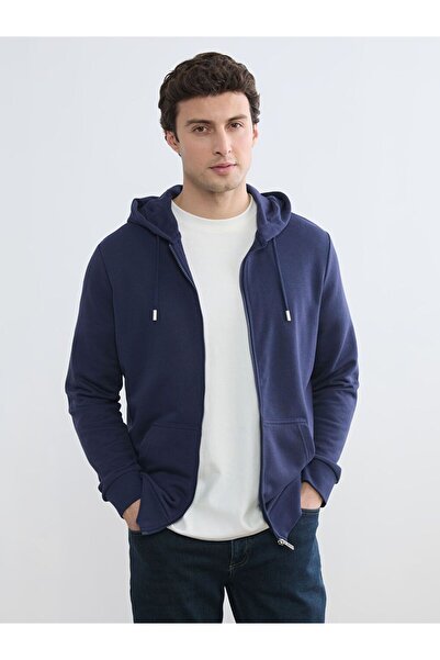 LC Waikiki Lcwaikiki Classic Standard Fit Hooded Men's Zippered Sweatshirt