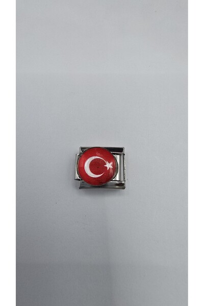ahsenaksesuar2025 Paslanmaz Çelik İtalyan Bileklik Uyumlu M.K. Atatürk ve Tür...