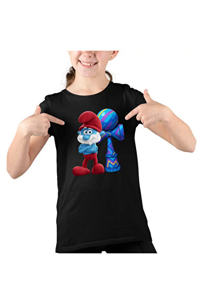 OEM Tricou Copii Fete Kendama Papa Strumf Smurf Gargamel