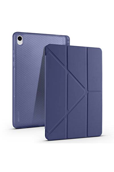 Başkenttekno Samsung Galaxy Tab S11 Case Tri-Folding Case with Pen Compartmen...