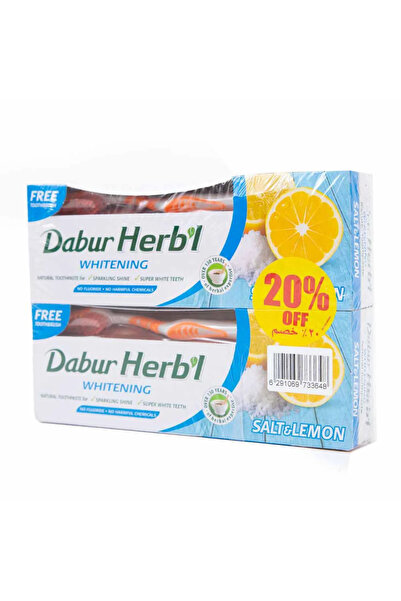 Dabur معجون أسنان مبيض بالأعشاب 150 غرام + فرشاة أسنان