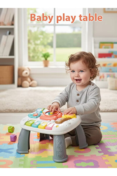 Generic Music Learning Desk, Musical Toy, Baby Toy, Activity Table for 6-12 M...