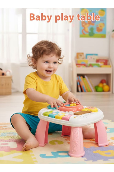 Generic Music Learning Desk, Musical Toy, Baby Toy, Activity Table for 6-12 M...