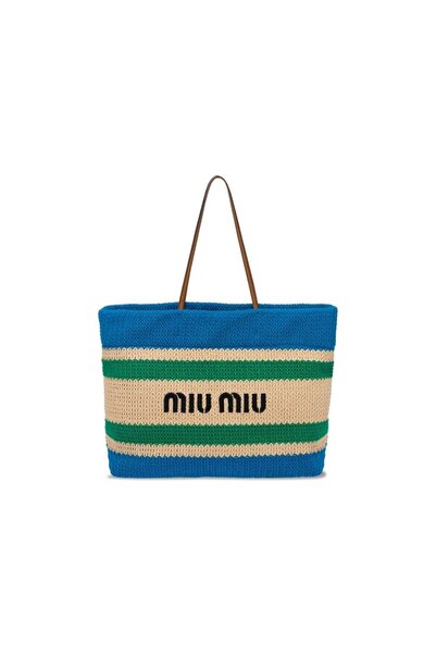 Miu Miu Woven fabric tote bag