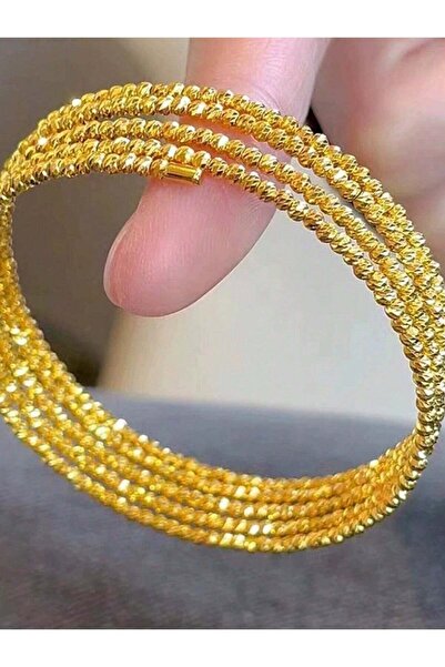 ALZAHR سوار متعدد الطبقات مطلي بالذهب عيار 24 قيراطًا - مناسب للارتداء اليومي...