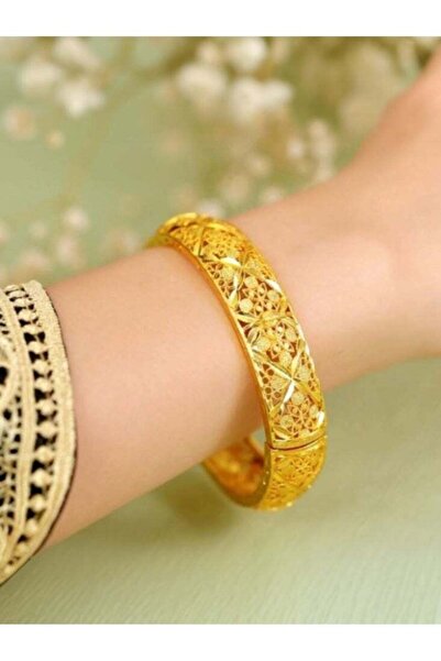 Generic 24K Gold Plated Carved Bangle - Suitable for everyday wear/gifts/Eid ...