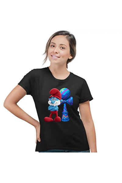 OEM Tricou Femei Kendama Papa Strumf Smurf Gargamel