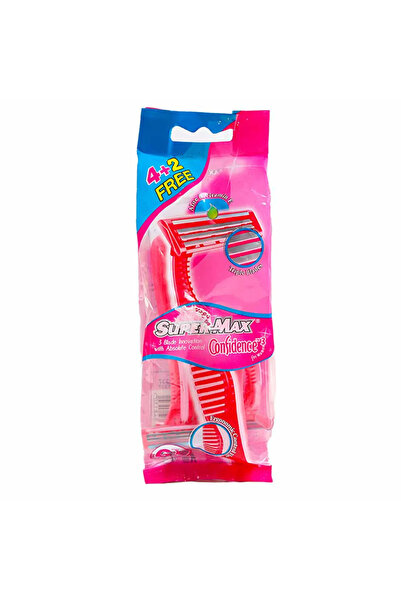 supermaxx شفرات حلاقة نسائية للاستخدام مرة واحدة من سوبرماكس 4+2 مع الصبار وف...