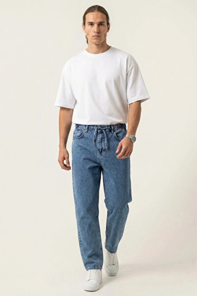 nedo7 Men's Relaxed Fit Baggy Jean Pants 30075 - Indigo