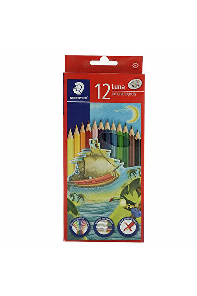 Staedtler أقلام تلوين لونا مع مبراة - 12 قلمًا