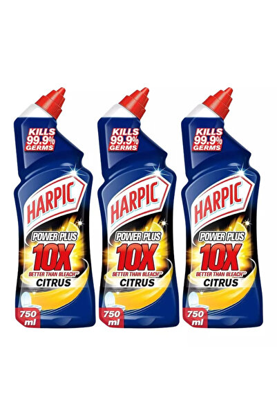Harpic Power Plus Citrus Fresh Liquid Toilet Cleaner- 3 X 750ml