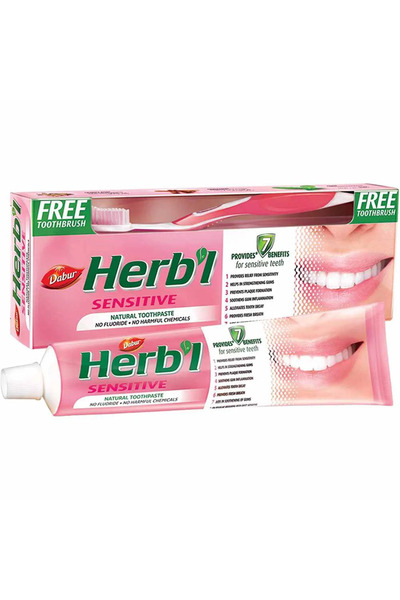 Dabur Herbal Sensitive Natural Toothpaste With Toothbrush 150G