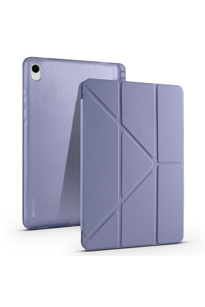 Başkenttekno Samsung Galaxy Tab S11 Case Tri-Folding Case with Pen Compartmen...