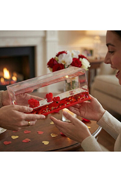 Epilons Batmayan Kalpli Güllü Akvaryum Hediyelik