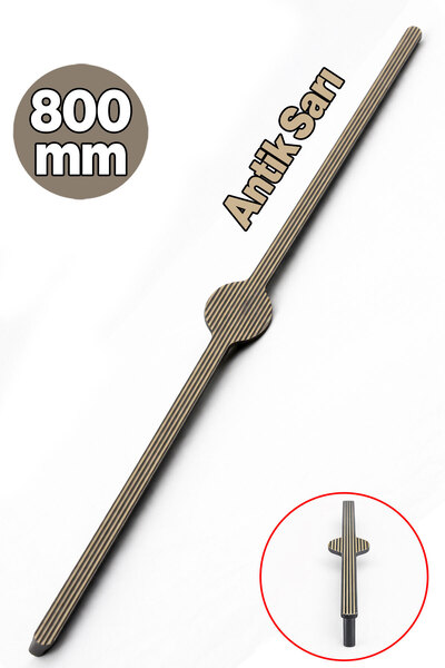 Badem10 Saral Striped Soft Antique Yellow Drawer Handle 800 mm Wardrobe Close...