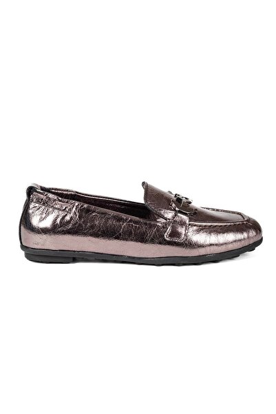 VİVENS MODA Women's bronze buckle casual ballet flats