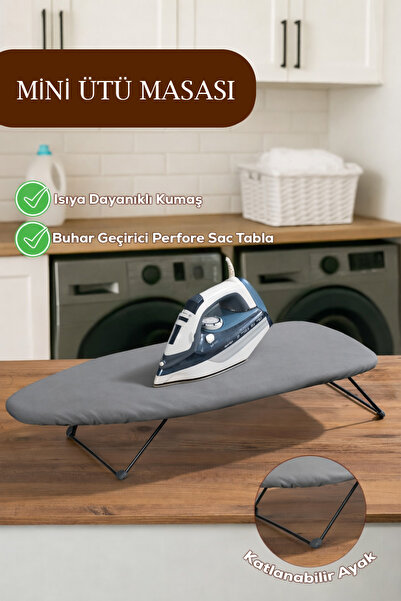 Porsima 15120-3 Smart Mini Seyahat Portatif Katlanabilir Ayaklı Ütü Masası