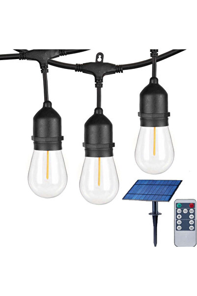 hocc أضواء سلسلة تعمل بالطاقة الشمسية مع جهاز تحكم عن بعد