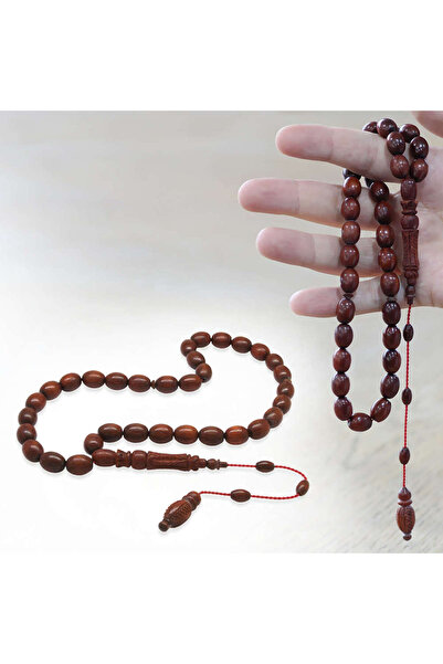 Tesbihane Kan Ağacı Tesbih - Koleksiyonluk - Sistemli - Usta İşçilikli - Kahv...