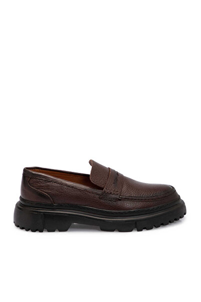 Tergan Kahverengi Hakiki Deri Erkek Loafer - E25S1AY57673-A42