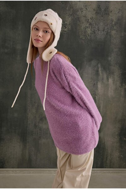 HEQA Soft Fuzzy Sweater Violet