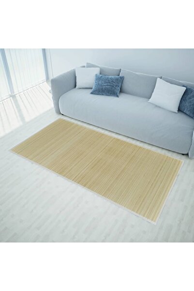 vidaxl Rectangular Natural Bamboo Rug 80 x 200 cm
