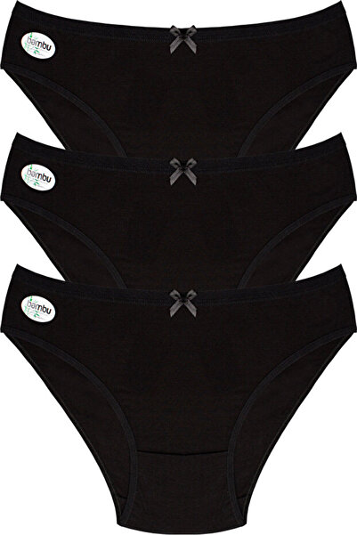 Tusebu Bamboo Women's Black Panties 3-Pack – Soft, Stretchy, and Everyday Com...