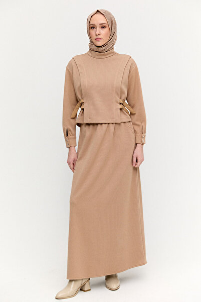 Setrms Deri Kemerli Örme İkili Takım