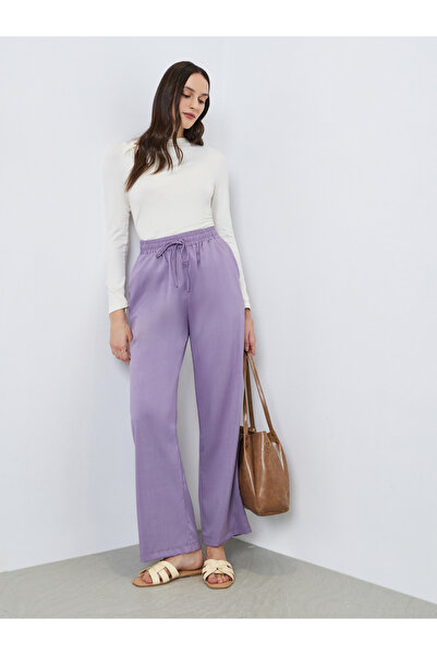 Styli Women Purple Wide Leg Pants