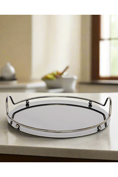 REDTAG صينية تقديم زجاجية سوداء مستديرة